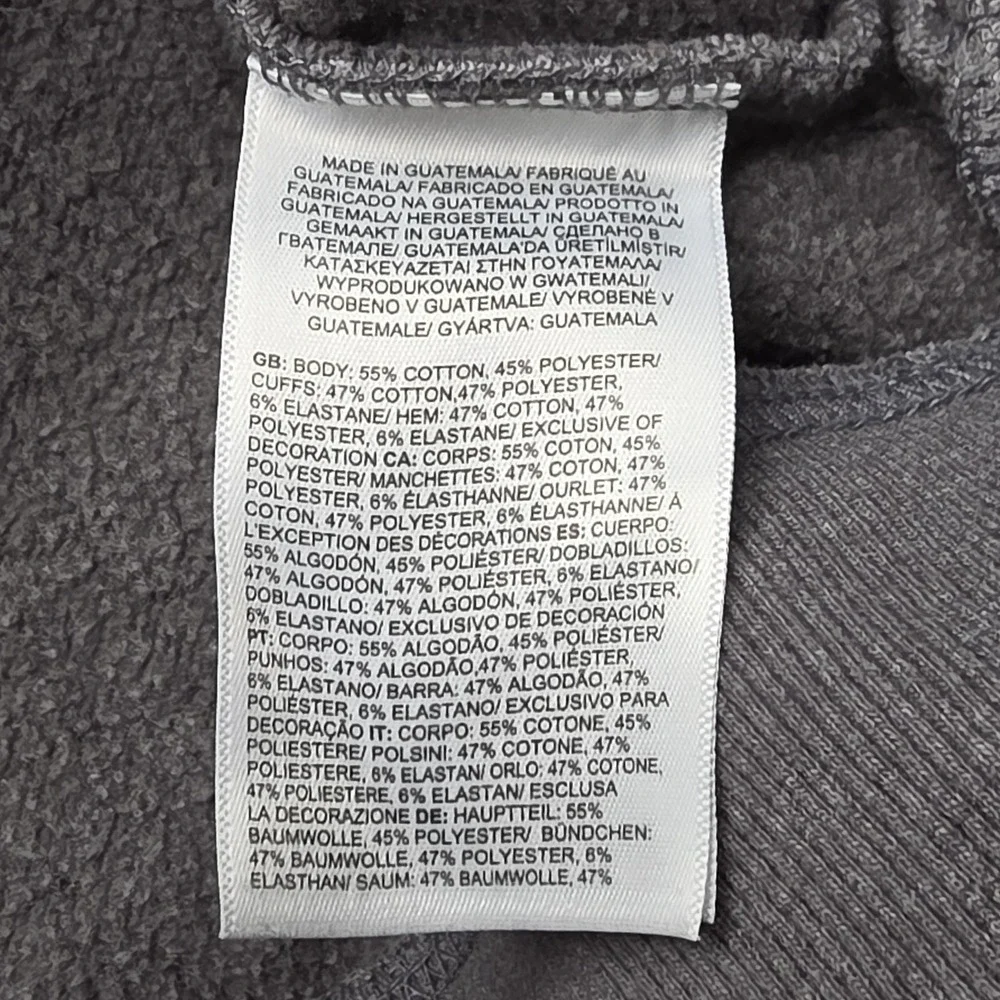 The North Face Hoodie Mens M Gray Pullover Hooded Pockets Heavyweight Fleece